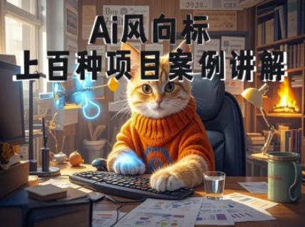 Ai风向标-附100种项目案例玩法-0基础小白到大神ai视频商业应用教学-副业心选