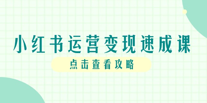 （14951期）小红书运营变现速成课，账号搭建到暴力起号，个人IP全流程指南-副业心选