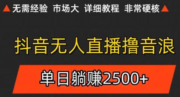 抖音无人直播6.0 简单无脑可矩阵 每天两小时轻松躺赚500+ - 副业心选-副业心选