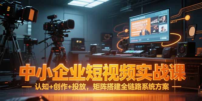 中小企业短视频实战课，认知+创作+投放，矩阵搭建全链路系统方案-副业心选