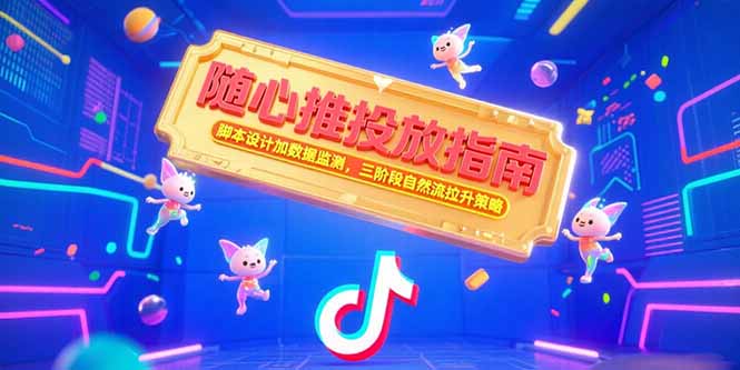 随心推投放指南，脚本设计加数据监测，三阶段自然流拉升策略-副业心选
