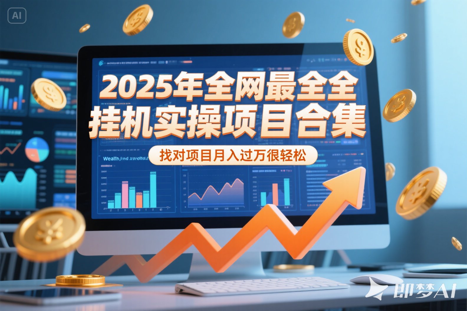 2025年挂机实操项目实操演练，挂机类型，AI直播类型，轻资产创业类型… - 副业心选-副业心选