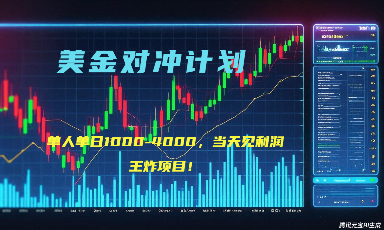 2025年最暴力项目“美金先登计划”最新最强对冲战法，每日实际收益1K-4K-副业心选