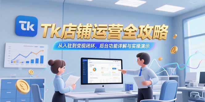 Tk店铺运营全攻略，从入驻到变现闭环，后台功能详解与实操演示-副业心选