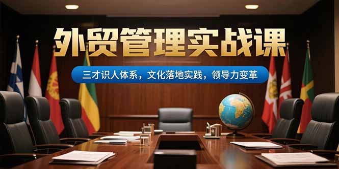 外贸管理实战课，三才识人体系，文化落地实践，领导力变革-副业心选