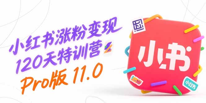 小红书涨粉变现120天特训营Pro版11.0：从0到1掌握平台运营,内容制作和变现-副业心选