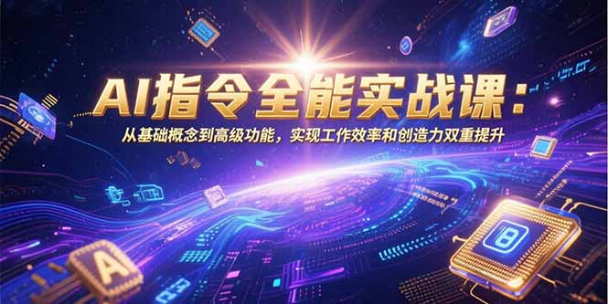 AI指令全能实战课：从基础概念到高级功能，实现工作效率和创造力双重提升-副业心选