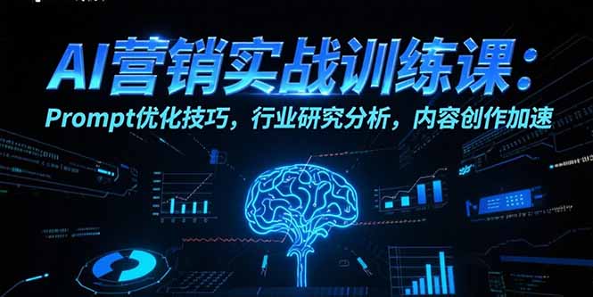 AI营销实战训练课：Prompt优化技巧，行业研究分析，内容创作加速-副业心选