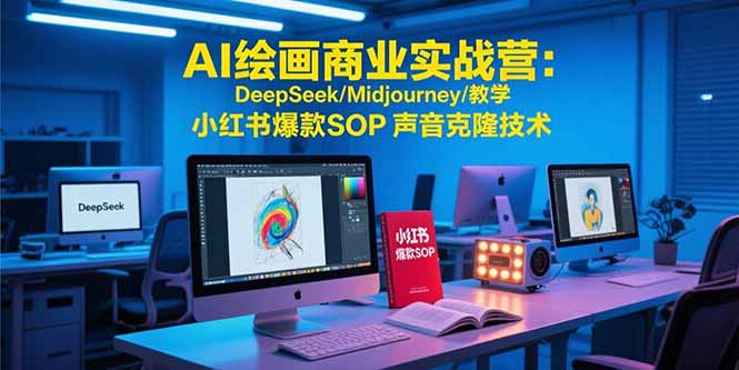 AI绘画商业实战营：DeepSeek/Midjourney/教学 小红书爆款SOP 声音克隆技术-副业心选