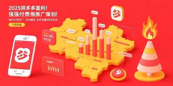 2025拼多多盈利地图：强付费推广策略/活动爆流/自然流量获取系统(7月更新-副业心选