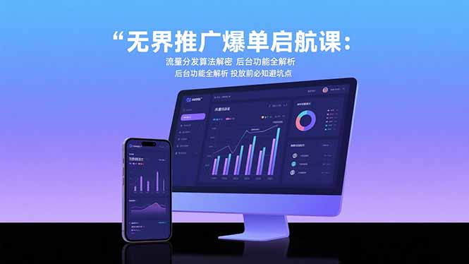 无界推广爆单启航课：流量分发算法解密 后台功能全解析 投放前必知避坑点 - 副业心选-副业心选
