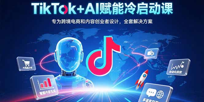 TikTok+AI赋能冷启动课：专为跨境电商和内容创业者设计，全套解决方案 - 副业心选-副业心选