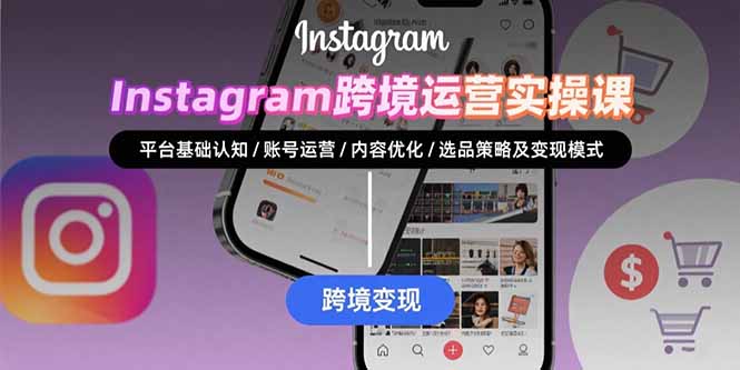 Instagram跨境运营实战：平台认知/账号运营/内容优化/选品策略及变现模式-副业心选