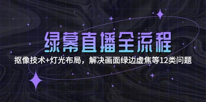 绿幕直播全流程：抠像技术+灯光布局，解决画面绿边虚焦等12类问题-副业心选