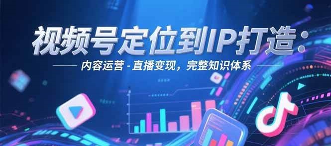 视频号定位到IP打造：账号搭建-内容运营-直播变现，完整知识体系-副业心选