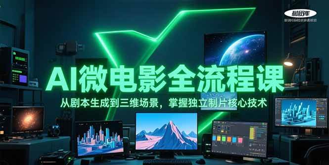 AI微电影全流程课，从剧本生成到三维场景，掌握独立制片核心技术 - 副业心选-副业心选