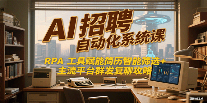 AI招聘自动化系统课，RPA工具赋能简历智能筛选+主流平台群发复聊全攻略-副业心选