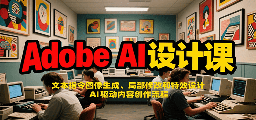 Adobe AI设计课：文本指令图像生成、局部修改和特效设计，AI驱动内容创作流程-副业心选