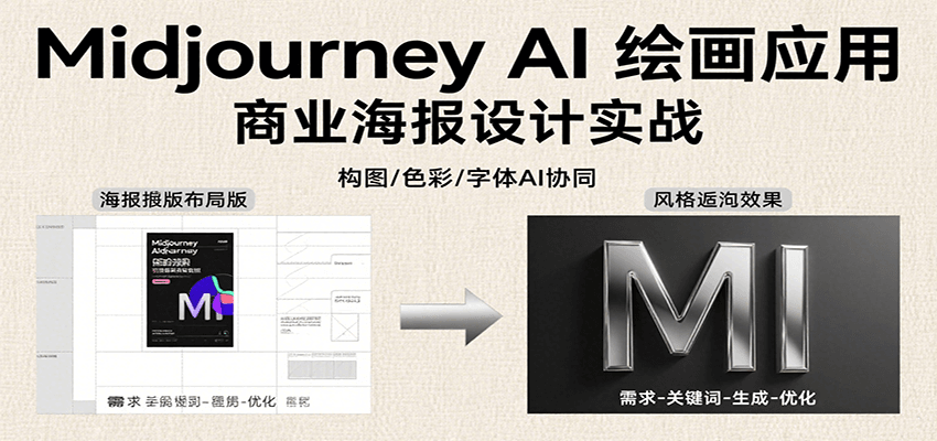Midjourney AI绘画应用，关键词指令解析、漫画头像制作、海报设计、3D人物生成等 - 副业心选-副业心选