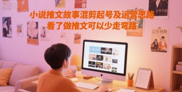 小说推文故事混剪起号及运营思路，看了做推文可以少走弯路-副业心选