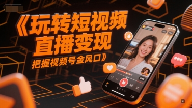 玩转短视频直播变现，把握视频号金风口-副业心选