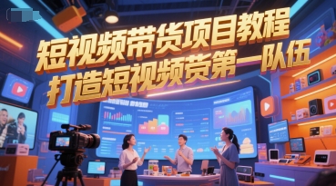短视频带货项目教程，打造短视频带货第一队伍-副业心选