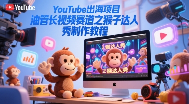 YouTube出海项目，油管长视频赛道之猴子达人秀制作教程-副业心选