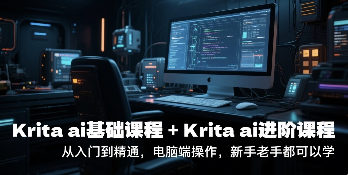 krita ai基础课程+Krita ai进阶课程，从入门到精通，电脑端操作，新手老手都可以学-副业心选