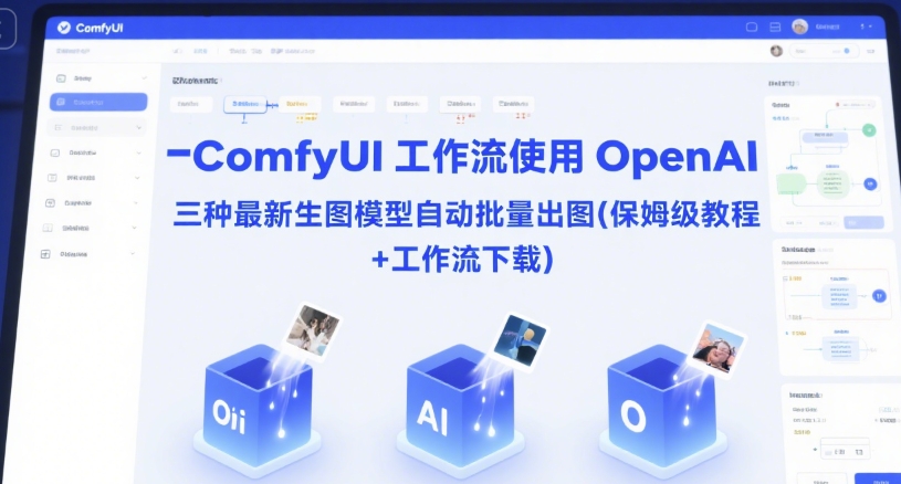 ComfyUI 工作流使用 OpenAI 三种最新生图模型自动批量出图(保姆级教程+工作流下载)-副业心选