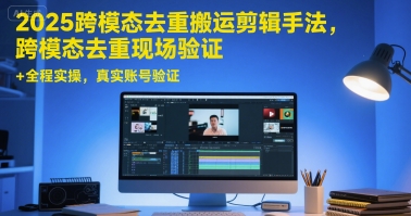 2025跨模态去重搬运剪辑手法，跨模态去重现场验证 +全程实操，真实账号验证-副业心选