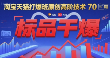 淘宝天猫打爆班原创高阶技术第70期：标品干爆 - 副业心选-副业心选