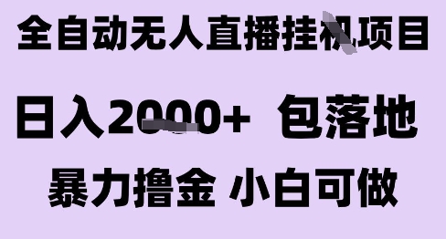 最新全自动抖音无人直播挂G项目，日入2k+ 包落地暴力撸金，小白可做【揭秘】-副业心选