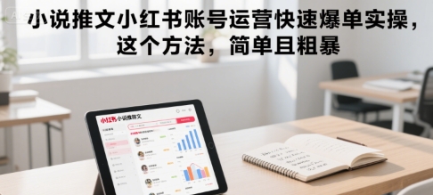 小说推文小红书账号运营快速爆单实操，这个方法，简单且粗暴 - 副业心选-副业心选