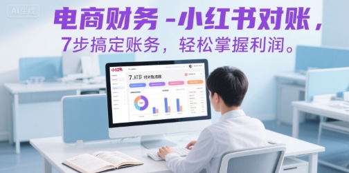 电商财务-小红书对账，7步搞定账务，轻松掌握利润-副业心选