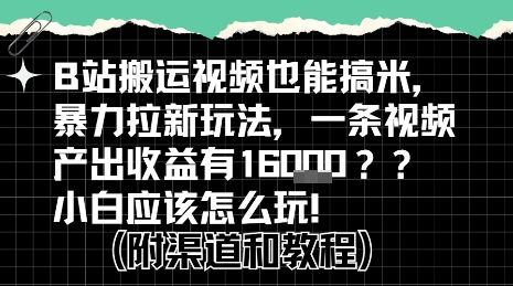 b站掘金计划？搬运视频也能挣拉新的收益，小白应该怎么玩！-副业心选