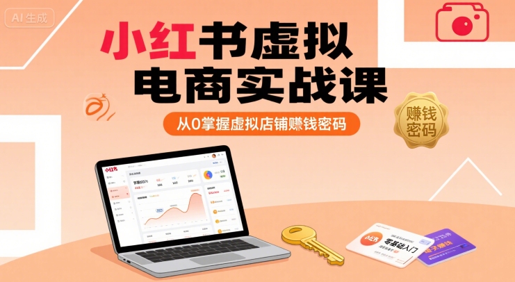 小红书虚拟电商实战课，从0掌握虚拟店铺賺钱密码-副业心选