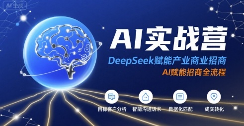 AI实战营：DeepSeek赋能产业商业招商，AI赋能招商全流程-副业心选