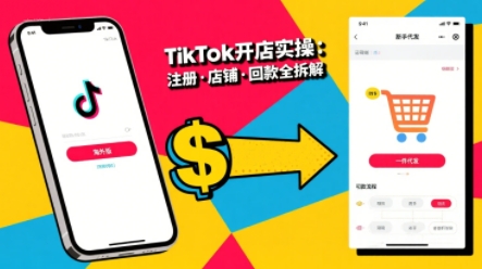 TikTok从开店到投流的进阶课，从基础实操到高阶技巧一网打尽 - 副业心选-副业心选