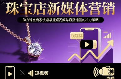 珠宝店新媒体营销，助力珠宝商家快速掌握短视频与直播运营的核心策略-副业心选