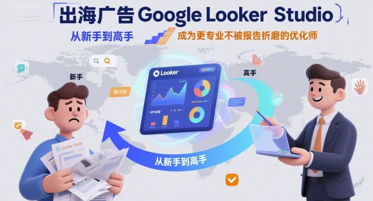 出海广告Google Looker Studio从新手到高手，成为更专业不被报告折磨的优化师-副业心选