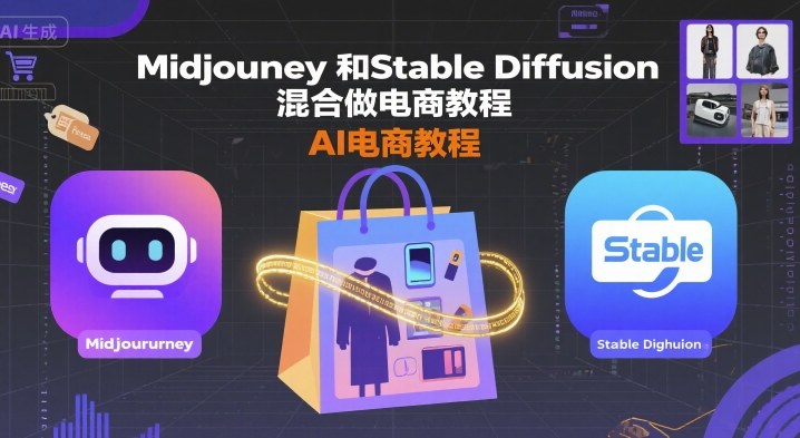 Midjourney和Stable Diffusion混合做电商教程-ai电商教程-副业心选