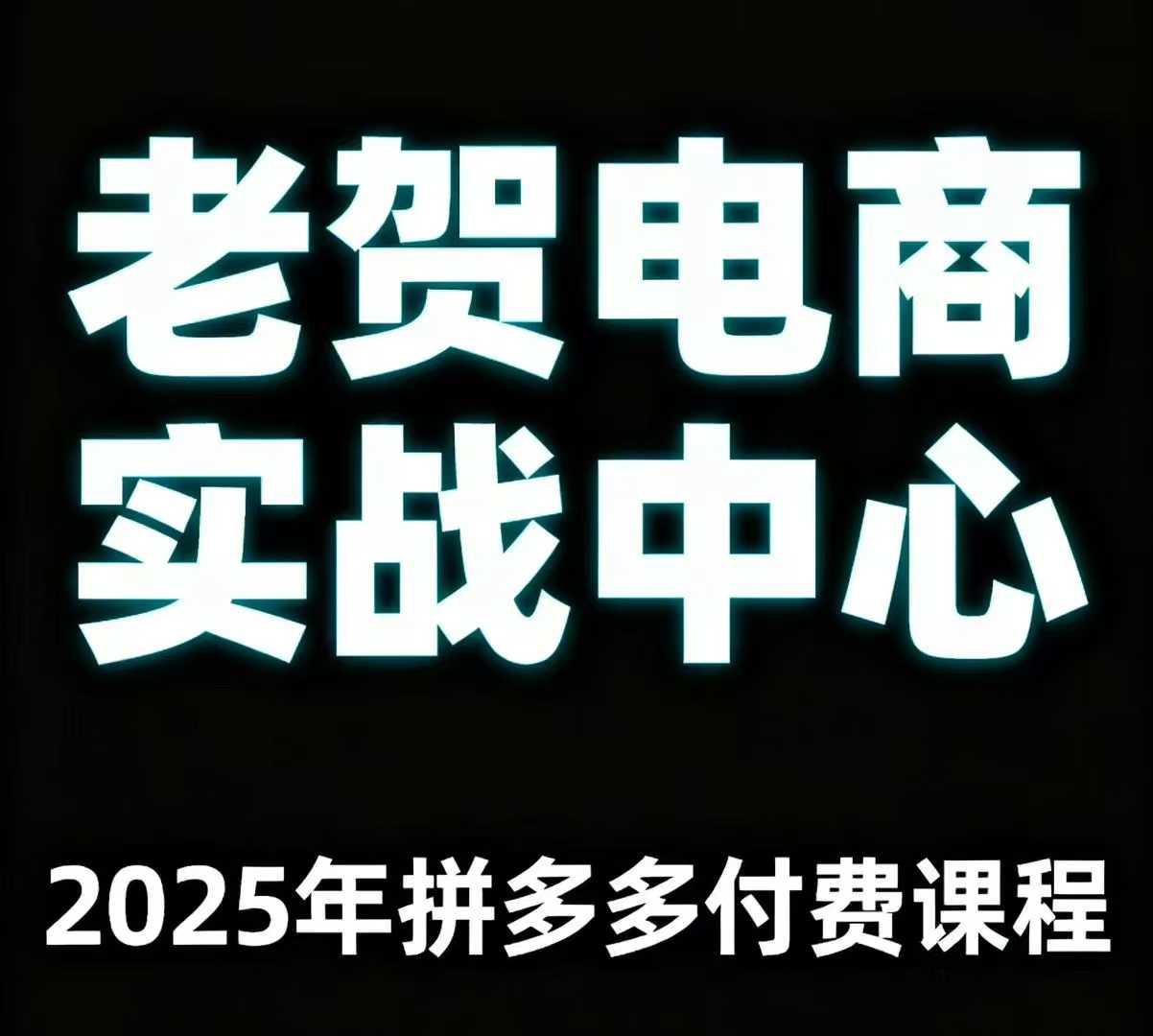老贺电商2025年拼多多付费课程，用通俗易懂的方法告诉你多多怎么玩-副业心选