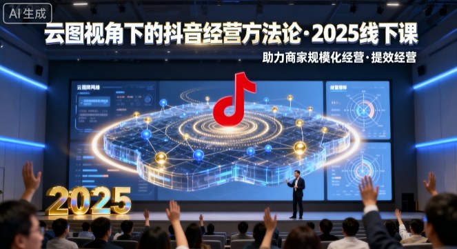 云图视角下的抖音经营方法论，2025线下课，助力商家规模化经营，提效经营(录音+字幕)-副业心选