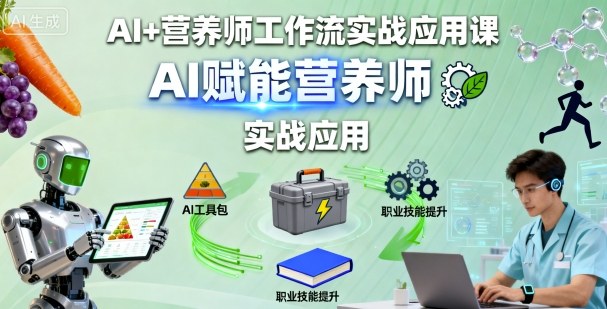 AI+营养师工作流实战应用课，AI赋能营养师 - 副业心选-副业心选