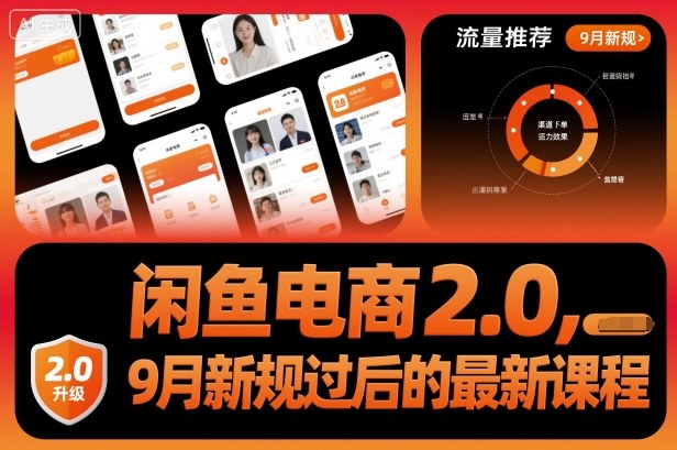闲鱼电商2.0，9月新规过后的最新课程-副业心选