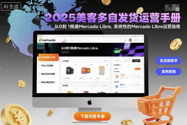 2025美客多自发货运营手册：从0到1精通Mercado Libre，系统性的Mercado Libre运营指南-副业心选