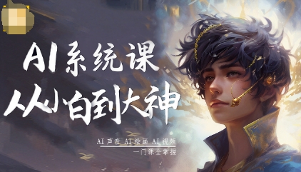 AI系统课程，从小白到大神系统学AI，AI声音-AI绘画-AI视频一门课全掌握 - 副业心选-副业心选