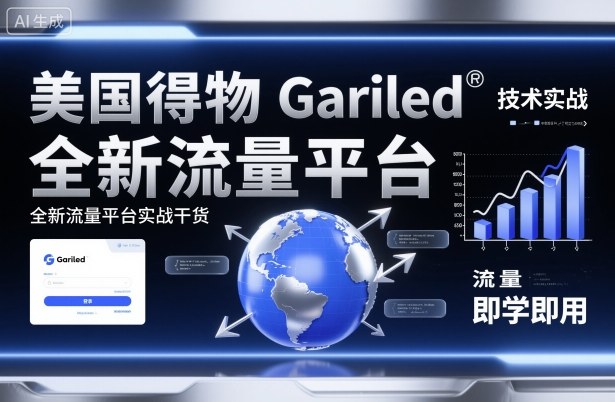 美国得物Gariled技术实战，全新流量平台​实战干货，即学即用-副业心选
