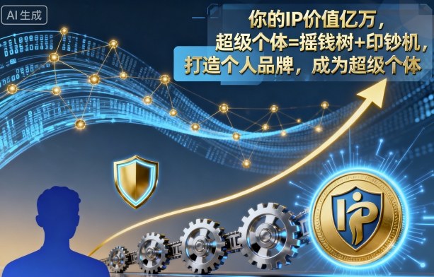 你的IP价值亿万，超级个体=摇钱树+印钞机，打造个人品牌，成为超级个体-副业心选