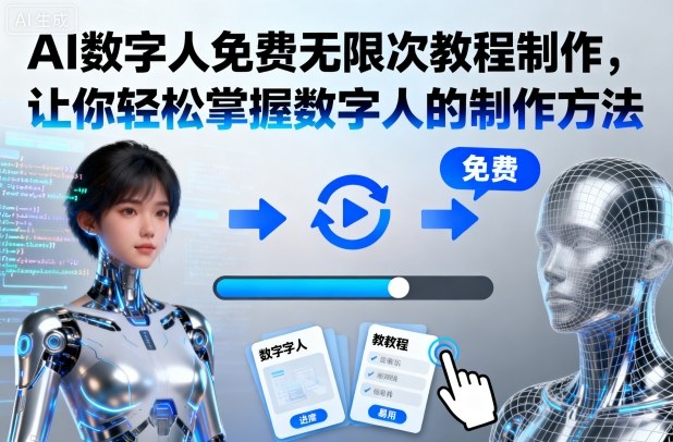AI数字人免费无限次教程制作，让你轻松掌握数字人的制作方法 - 副业心选-副业心选